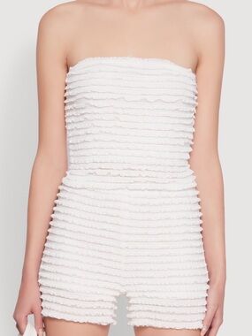 Haute Monde Strapless White Lace Tube Top Size Large